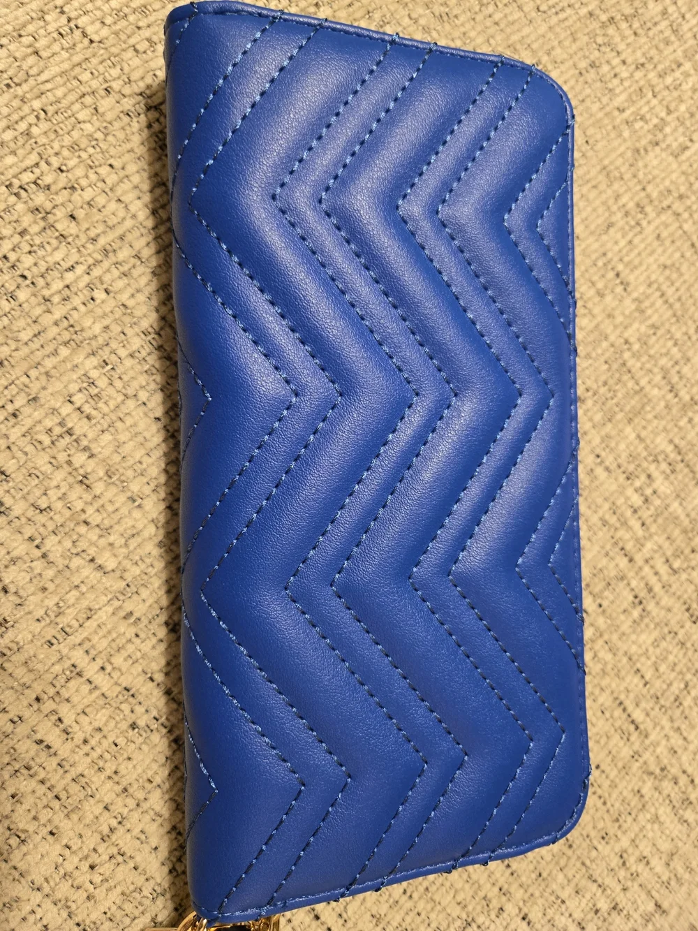 AK Women's Blue Zip-Around Wallet with Beige Interior NWOT